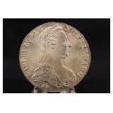 1780 Silver Thaler Restrike Coin