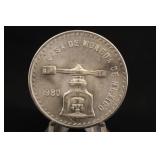 1980 Mexico Silver Onza Coin