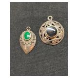 Sterling Silver  Pendants Both Need Jump Rings