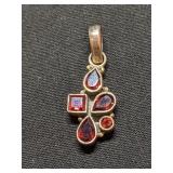 .925 Silver Garnet Pendant