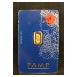 1gram .9999 Pure Gold Bar *PAMP*
