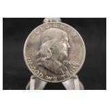 1960-D Uncirculated Franklin Silver Half Dollar