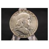 1956-P Uncirculated Franklin Silver Half Dollar