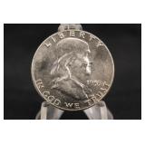 1955-P Uncirculated Franklin Silver Half Dollar