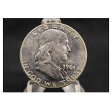 1961-D Uncirculated Franklin Silver Half Dollar