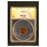 1953 MS65 Red Lincoln Wheat Cent