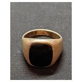 Sterling Black Onyx Men's Ring Size 9.5