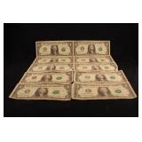 Lot of 10 $1 Star Notes
