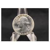 1964 Uncirculated Washington Silver Quarter