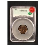 1963 CAC MS65 Certified Lincoln Cent
