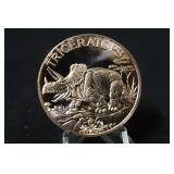 .999 1oz Copper Round Triceratops