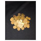 Approximately 100 Lincoln Wheat Cents Unsearched