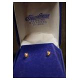 14KT Gold Diamond Stud Earrings
