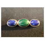 .925 Silver Pin with 3 Stones