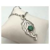Silver Navajo Turquoise Necklace