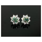 White Gold Plated Moissanite Earrings
