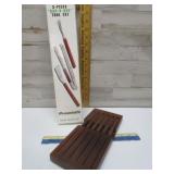 STEAK KNIVES & 3-PIECE BBQ SET