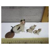 HANDBLOWN MINIATURE CAT FAMILY