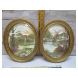 VINTAGE HOME INTERIOR OVAL PICTURES
