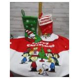 SNOOPY STOCKINGS & TREE SKIRT