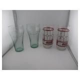 VINTAGE COCA COLA GLASSES - TIFFANY STYLE &