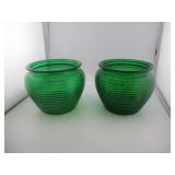 MID-CENTURY NATIONAL POTTERIES GREEN GLASS