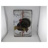 A MOLL GROCER CO TURKEY METAL SIGN FARMHOUSE WALL