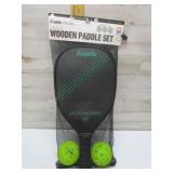 WOODEN PICKLE BALL SET