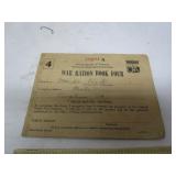 1943 WAR RATION BOOK #4 STAMP BOOK