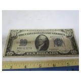 $10 SILVER CERTIFICATE 1934 SERIES LARTE TEN