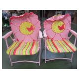2 GIRLS FOLD OUT CHAIRS