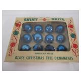 SHINY BRITE SMALL ORNAMENTS - BLUE