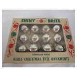 SHINY BRITE SMALL ORNAMENTS - SILVER