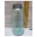 1/2 GALLON BLUE MASON JAR ZINC LID
