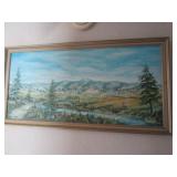 OIL ON CANVAS FRAMED & SIGNED 36"