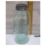 1/2 GALLON BLUE MASON JAR ZINC LID