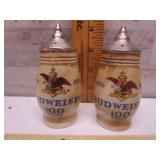 VINTAGE BUDWEISER 100 YEARS SALT & PEPPER