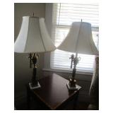 PAIR OF LAMPS MARBLE BASE