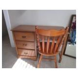 NICE DESK & CHAIR 44 X 17 X 31 FRYE FURNITURE