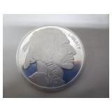 1 TROY OUNCE FINE SILVER BUFFALO & INDIAN COIN