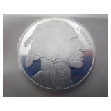 1 TROY OUNCE FINE SILVER BUFFALO & INDIAN COIN