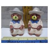 COWBOY BEAR SALT & PEPPER - HAS A CHIGGER