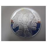 1 TROY OUNCE FINE SILVER BUFFALO & INDIAN COIN