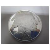 1 TROY OUNCE FINE SILVER BUFFALO & INDIAN COIN