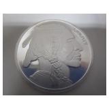 1 TROY OUNCE FINE SILVER BUFFALO & INDIAN COIN