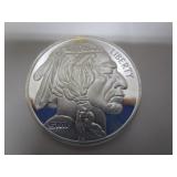 1 TROY OUNCE FINE SILVER BUFFALO & INDIAN COIN