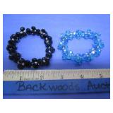 2 BEADED STRETCH BRACELETS