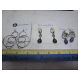 3 PAIRS OF EARRINGS - LIA SOPHIA & BAY TO BAUBLES