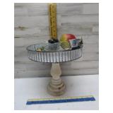 TRAY WITH STAND & DECORATIVE FRUIT