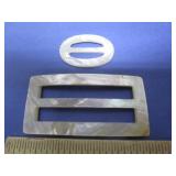 VINTAGE MOTHER OF PEARL BUCKLES
